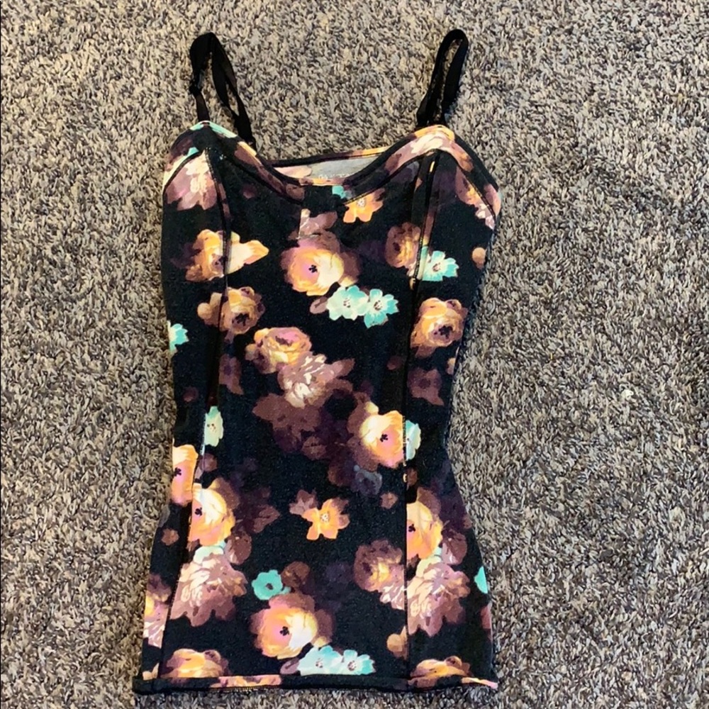Black floral top